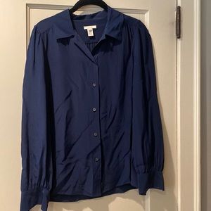 100% silk j crew top